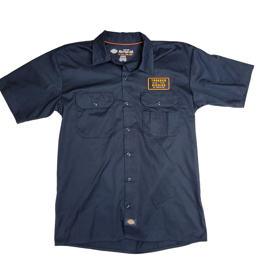 Dickies Navy Blue Casual Button Down Shirt